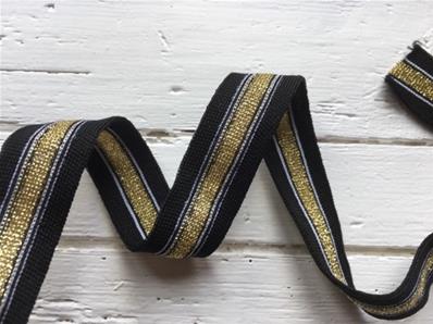 Black and gold lurex striped jersey band