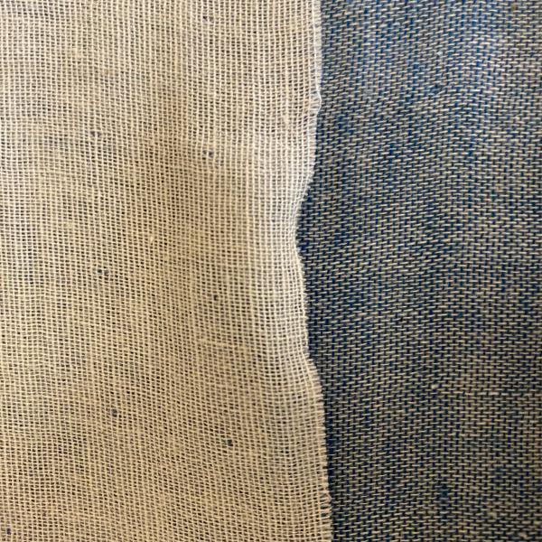 Reversible double chambray gauze fabric - blue jean