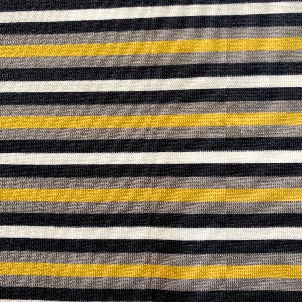 Striped jersey-mustard, black & white