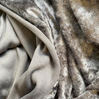 Panne de velours gris - 1 m