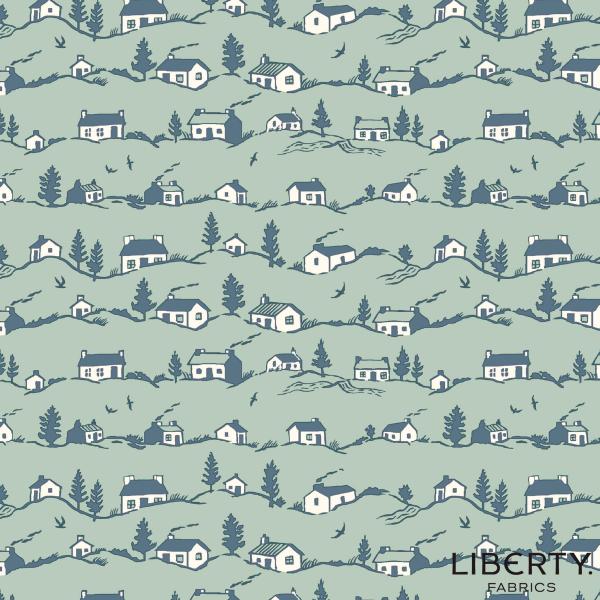 Tissu Liberty Fabrics Patch postcards from the Highlands Coastal Cottages