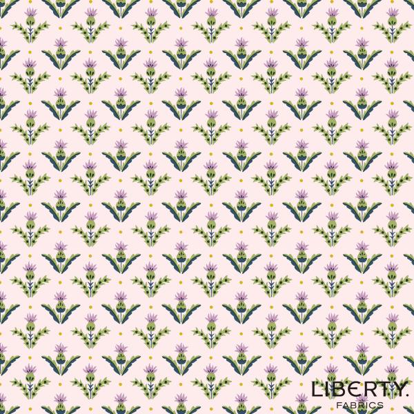 Tissu Liberty Fabrics Patch postcards from the Highlands Tay thistle