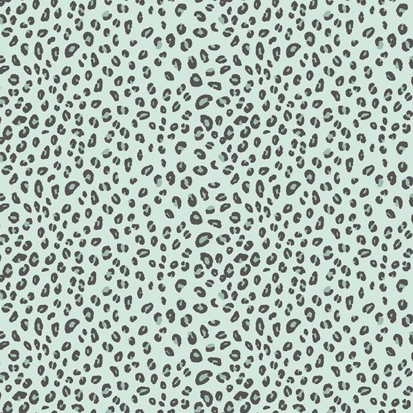 Tissu leopard menthe