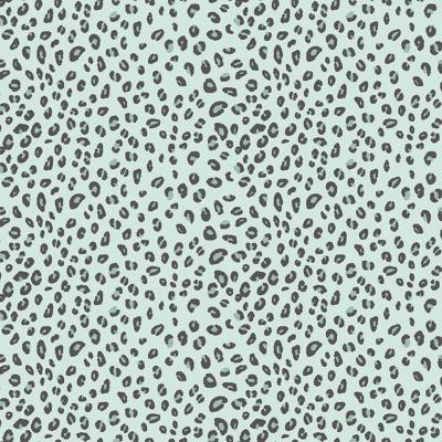 Tissu leopard menthe