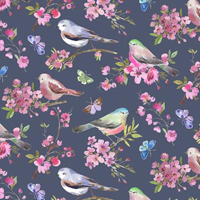 Tissu blueberry spring birds