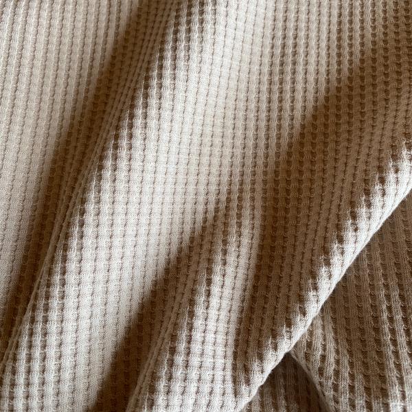 Tissu avalana knit nid d'abeille beige