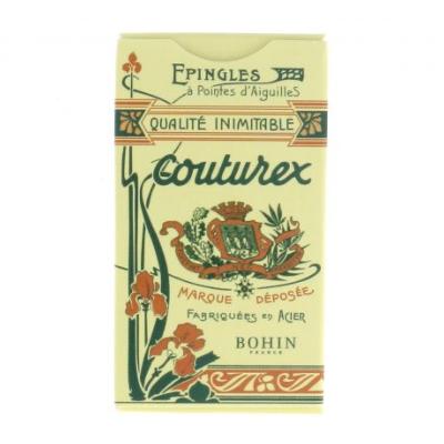 Epingles acier boite vintage beige