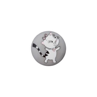 Cat button - grey