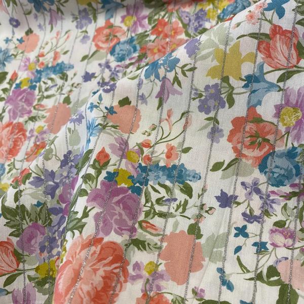 Tissu Liberty Bridgerton Tana Lawn® Bouquet Parade Stripe