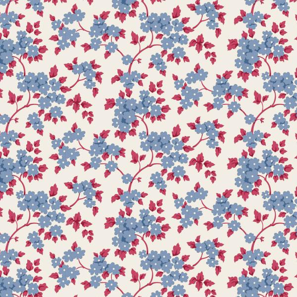 Tissu Tilda Village Life Ruth blue