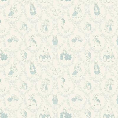 Tissu Peter rabbit, bleu gustavien